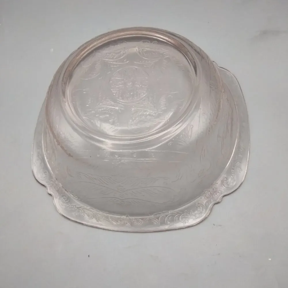 Pink Depression Glass 9 1/2” Serving Bowl Madrid Recollection